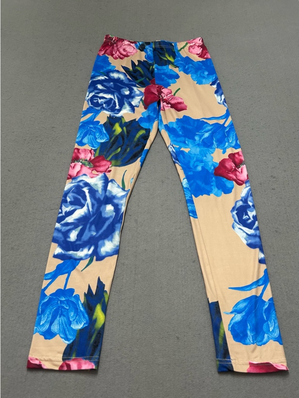 Women’s Banjul Floral Leggings Multicolor Stretch Pants Size M